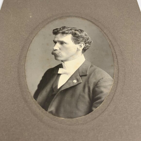 Antique Early 19th Century Set Of 9 ID'd Mens Portrait Photographs Collection - Picture 3 of 16